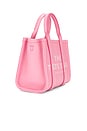 view 4 of 6 The Leather Crossbody Tote Bag in Petal Pink