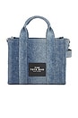 view 2 of 6 The Crystal Denim Small Tote Bag in Light Blue Crystal