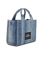 view 4 of 6 The Crystal Denim Small Tote Bag in Light Blue Crystal