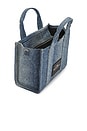 view 5 of 6 The Crystal Denim Small Tote Bag in Light Blue Crystal