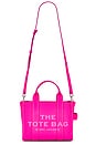 view 1 of 6 The Leather Small Tote Bag in Hot Pink