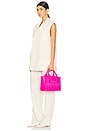 view 6 of 6 The Leather Small Tote Bag in Hot Pink