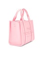 view 4 of 6 The Leather Small Tote Bag in Ribbon Pink