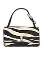 view 1 of 5 The Zebra Haircalf Mini Dual Bag in Black & White