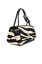 view 3 of 5 The Zebra Haircalf Mini Dual Bag in Black & White