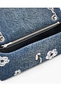 view 3 of 3 The Sequin Daisy Denim Dual Chain Wallet in Vintage Indigo