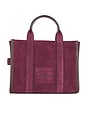 view 3 of 5 The Suede Medium Tote Bag in Dark Plum