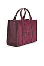 view 4 of 5 The Suede Medium Tote Bag in Dark Plum