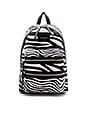 view 1 of 5 Zebra Biker Backpack in Off White multi