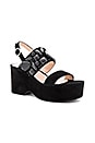 view 2 of 5 Lily Embellished Wedge Sandal in Black