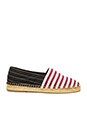 view 1 of 5 Sienna Flat Espadrille in Bordeaux & White