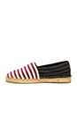 view 5 of 5 Sienna Flat Espadrille in Bordeaux & White