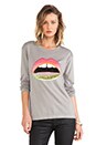 view 1 of 4 Neon Dip Lip Sweater in Slate