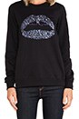 view 4 of 4 Graphic Lip Sweatshirt in Black