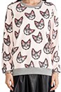 view 4 of 4 Meow Print Sweatshirt in Candy
