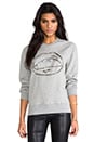 view 1 of 5 Chain Lara Lip Sweatshirt in Grey Marl