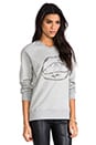 view 2 of 5 Chain Lara Lip Sweatshirt in Grey Marl