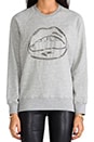view 4 of 5 Chain Lara Lip Sweatshirt in Grey Marl