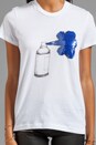 view 3 of 4 Sequin Spray Can Tee in White/Blue in White & Blue