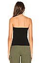 view 3 of 4 Printed Tape Tube Top in Black