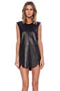 view 1 of 4 Leather Shift Dress in Black