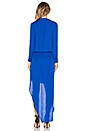 view 3 of 4 Long Sleeve Contrast Slip Gown in Blue