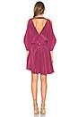 view 3 of 3 Open Shoulder Drape Dress in Puce