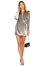 view 1 of 3 Wrap Jacket Dress in Silver
