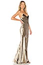 view 1 of 3 Bias Maxi Dress in Antique Gold