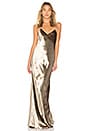 view 2 of 3 Bias Maxi Dress in Antique Gold
