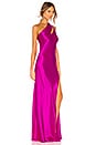 view 2 of 3 One Shoulder Gown in Fuchsia