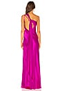 view 3 of 3 One Shoulder Gown in Fuchsia