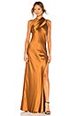 view 1 of 3 One Shoulder Gown in Toffee