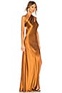 view 2 of 3 One Shoulder Gown in Toffee