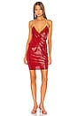 view 1 of 5 Mini Dress with Crystal Straps in Red