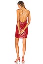 view 3 of 5 Mini Dress with Crystal Straps in Red