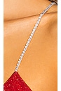 view 4 of 5 Mini Dress with Crystal Straps in Red