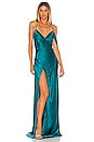 view 2 of 4 X REVOLVE Strappy Cowl Wrap Gown in Dark Teal