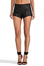 view 1 of 5 SHORT EN CUIR in Black