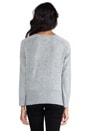 view 3 of 4 Leather Front Sweater in Grey