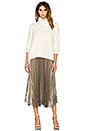 view 4 of 4 JUPE PLEATED SKIRT in Pewter