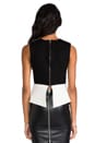 view 4 of 6 Lazer Leather Peplum Top in Ivory
