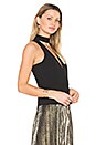 view 2 of 4 Choker Plunge Top in Black