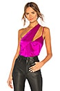 view 1 of 4 One Shoulder Top in Fuchsia