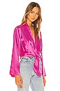 view 2 of 4 Kimono Tie Blouse in Pink