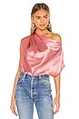 view 1 of 5 BLUSA DE SEDA ASIMÉTRICA in Rose
