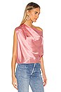 view 2 of 5 BLUSA DE SEDA ASIMÉTRICA in Rose