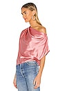view 3 of 5 BLUSA DE SEDA ASIMÉTRICA in Rose