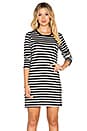 view 1 of 4 Clark Dress in Black & White Stripes