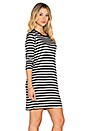 view 2 of 4 Clark Dress in Black & White Stripes